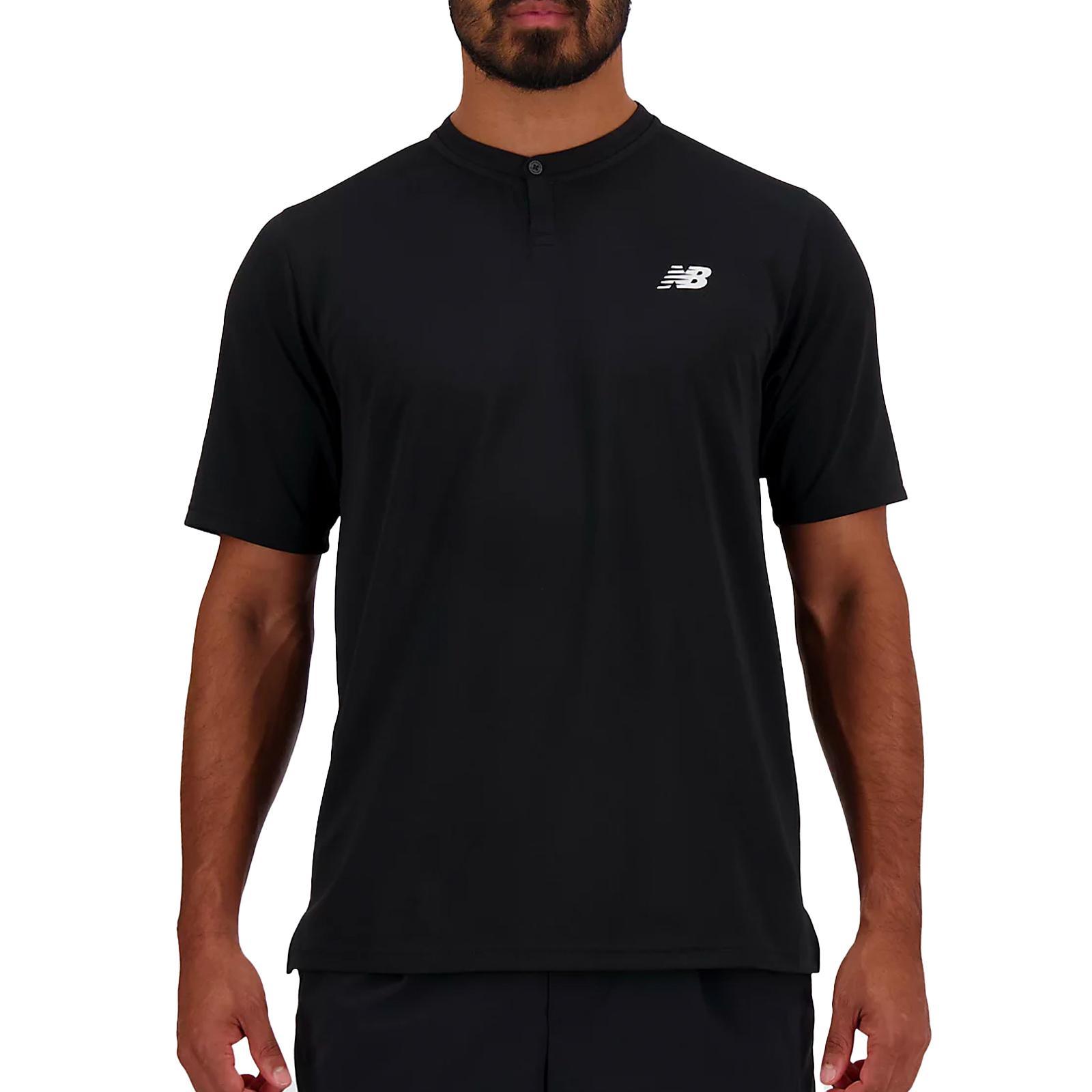 Men's Tournament Tennis Top Black Tournament Gear NEW BALANCE M