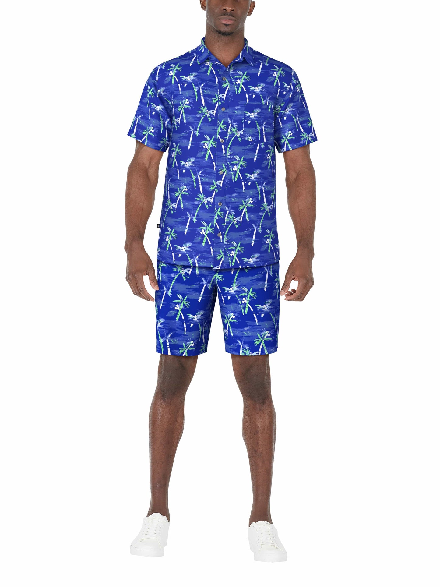 Men's 8" Watercolor Palm Trees Printed Short