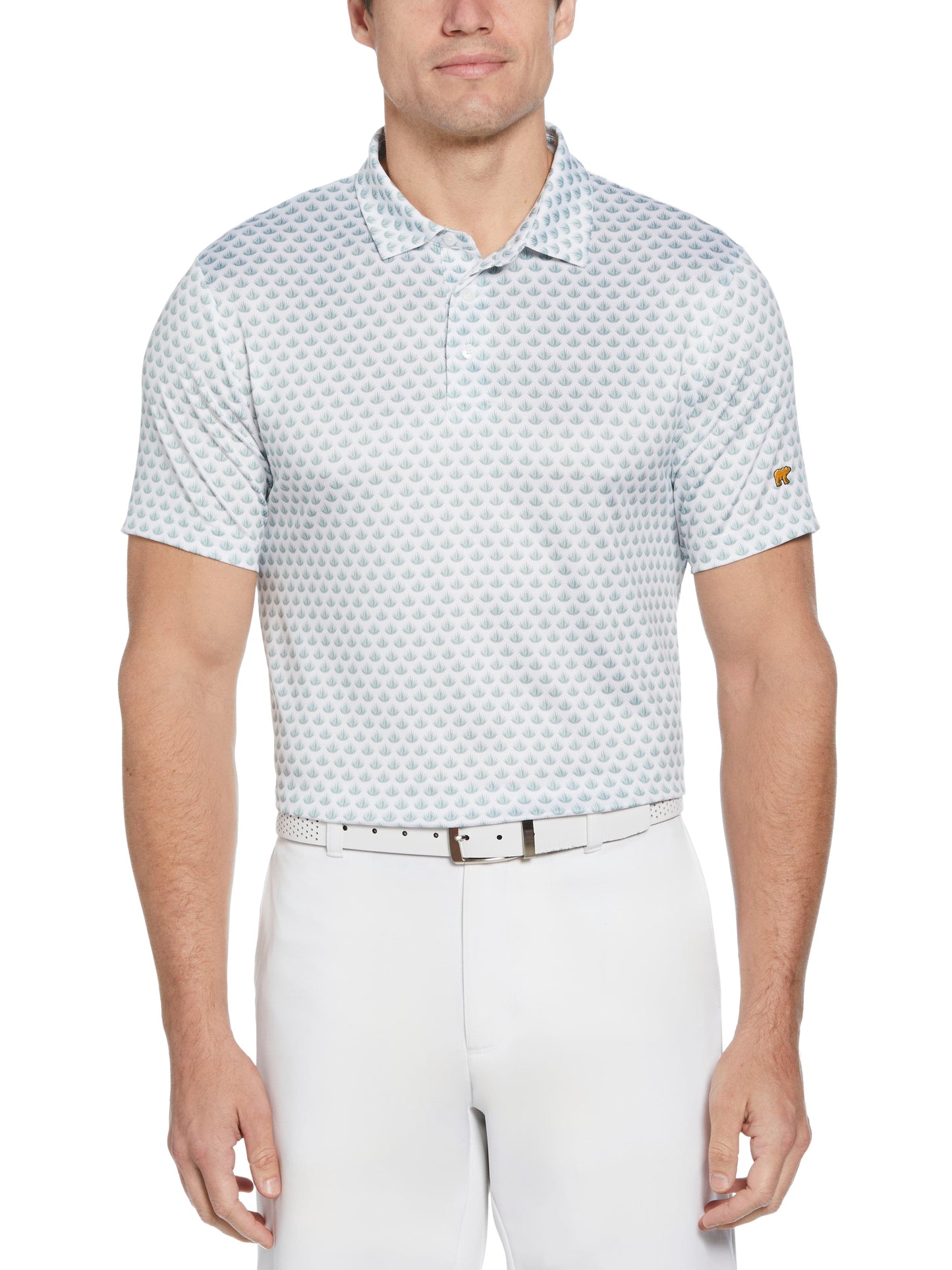 Agave Print Golf Polo (Jadeite)