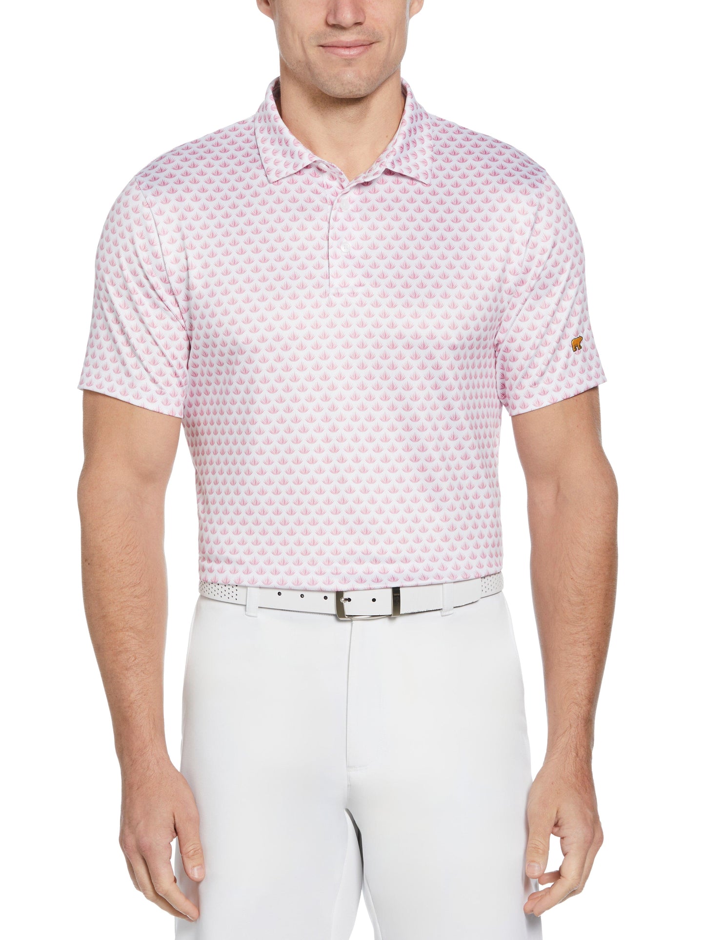 Agave Print Golf Polo (Pink Nectar)