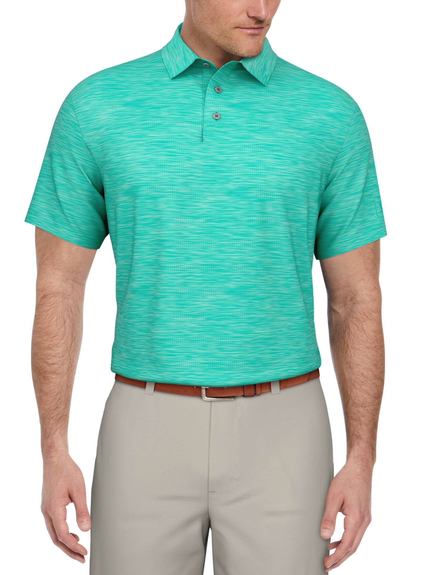 Men's AirFlux™ Jaspe Cotton Golf Polo (Scuba Bl Htr)