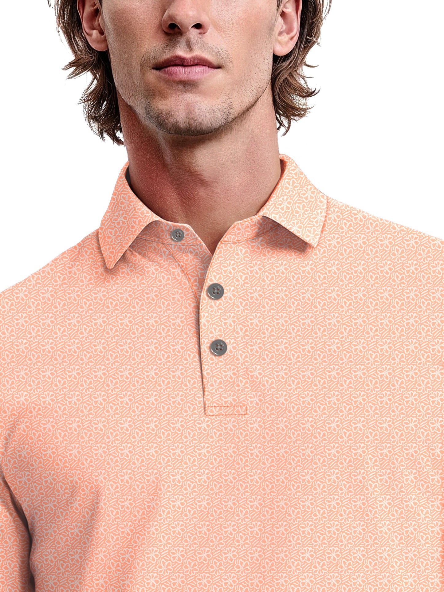 Men's All Over Tropical Floral Polo
