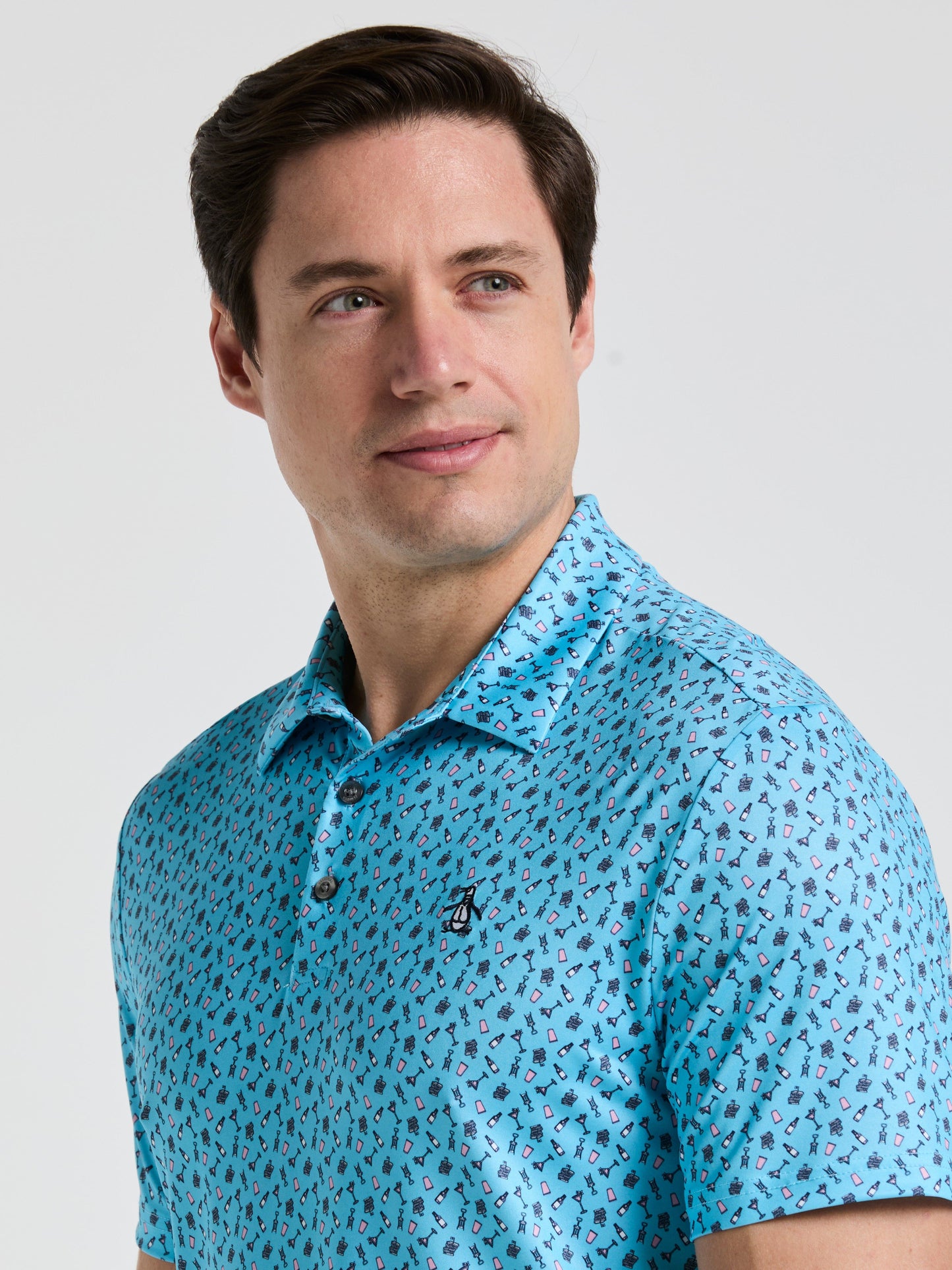 Men's Augusta Menu Print Golf Polo