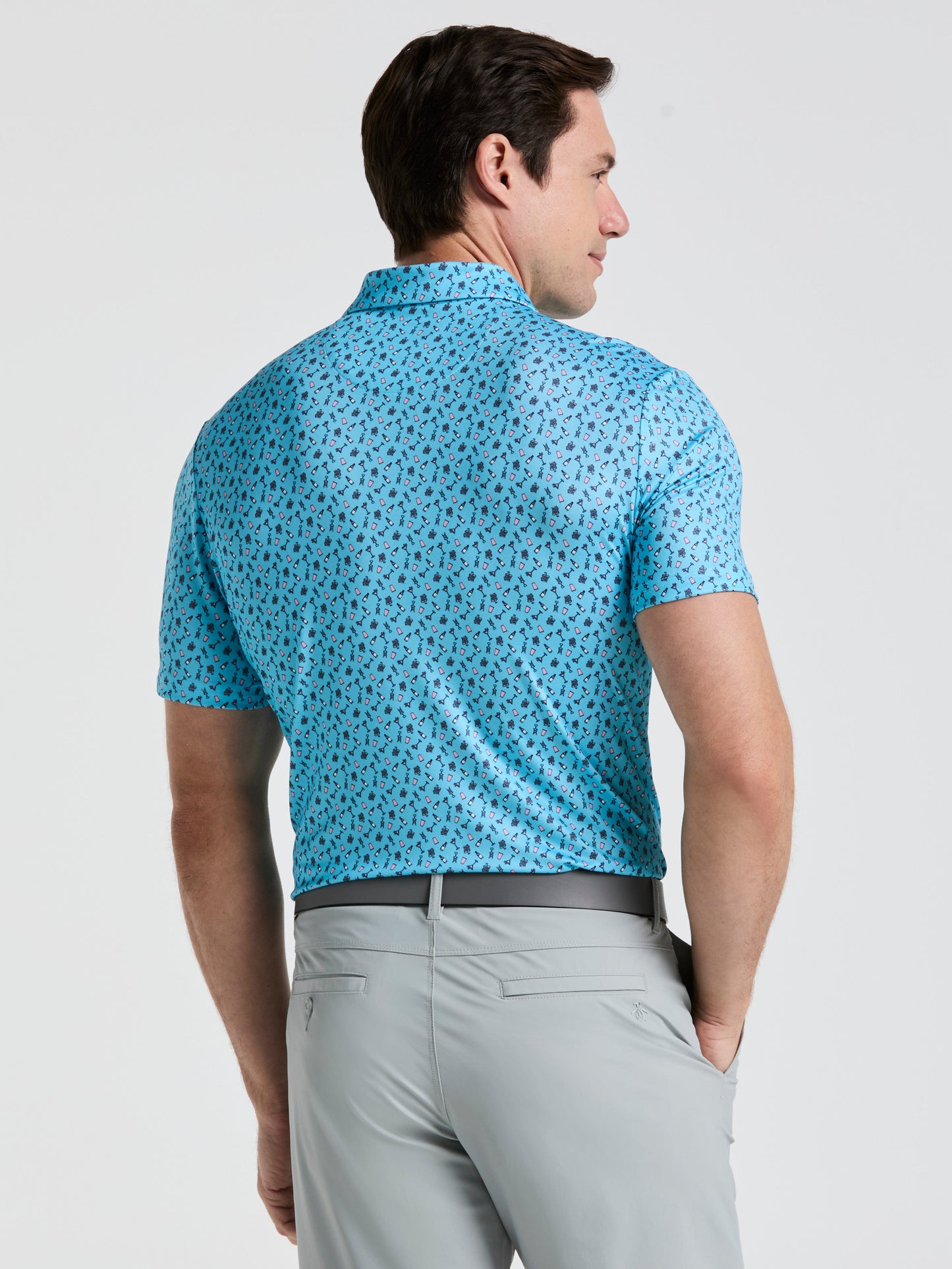 Men's Augusta Menu Print Golf Polo
