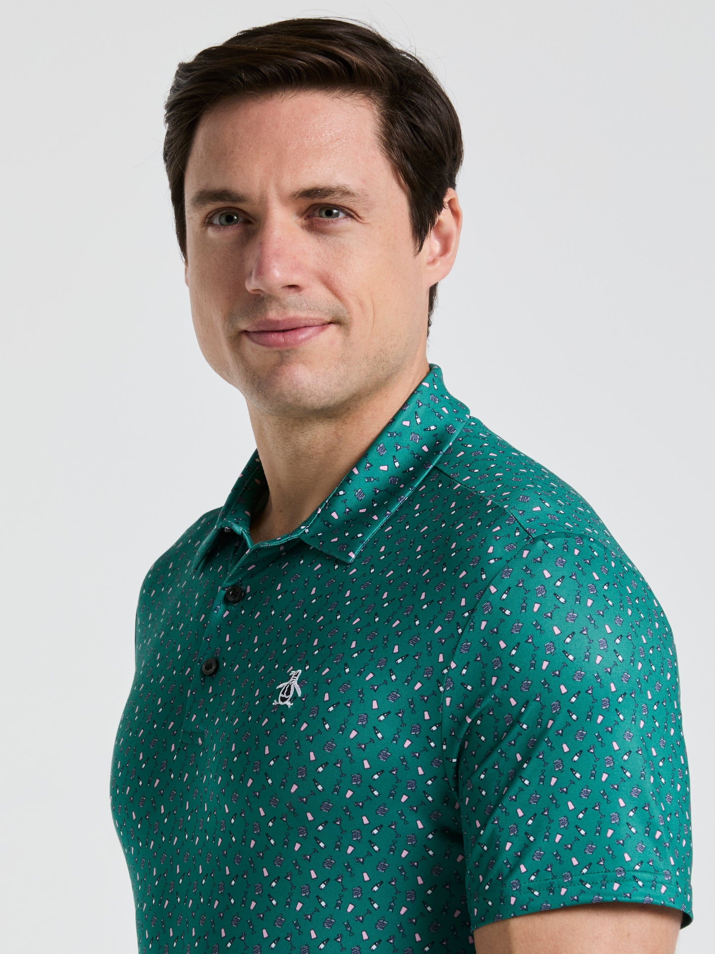 Men's Augusta Menu Print Golf Polo