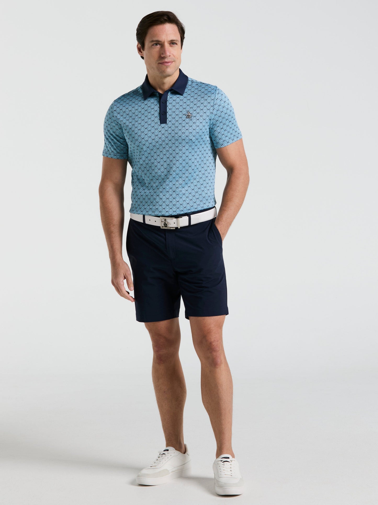 Men's Bohemian Print Jacquard Golf Polo
