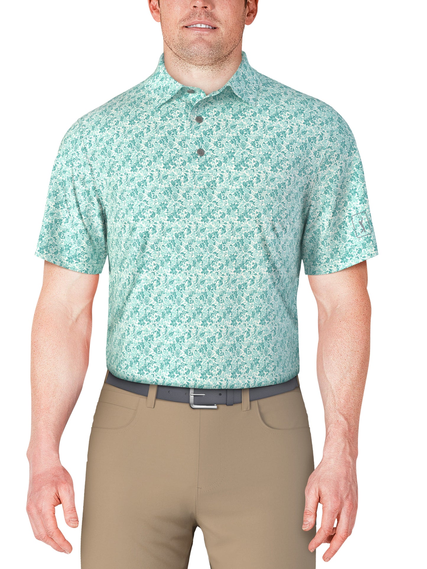 Botanical Print Golf Polo (Ceramic)