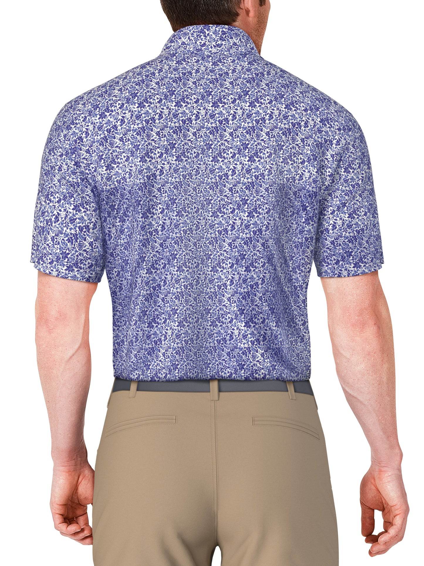 Men's Botanical Print Golf Polo
