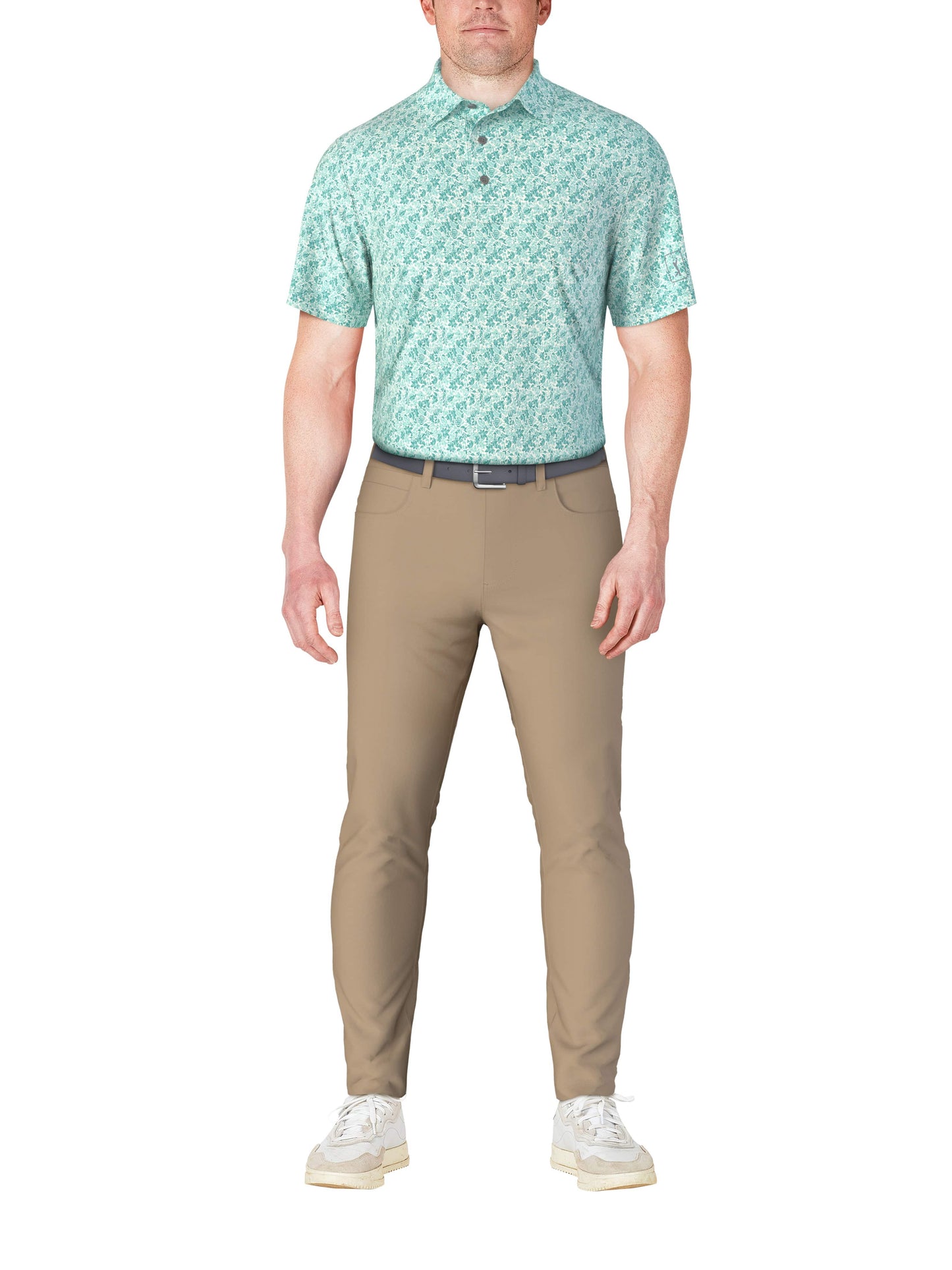 Men's Botanical Print Golf Polo