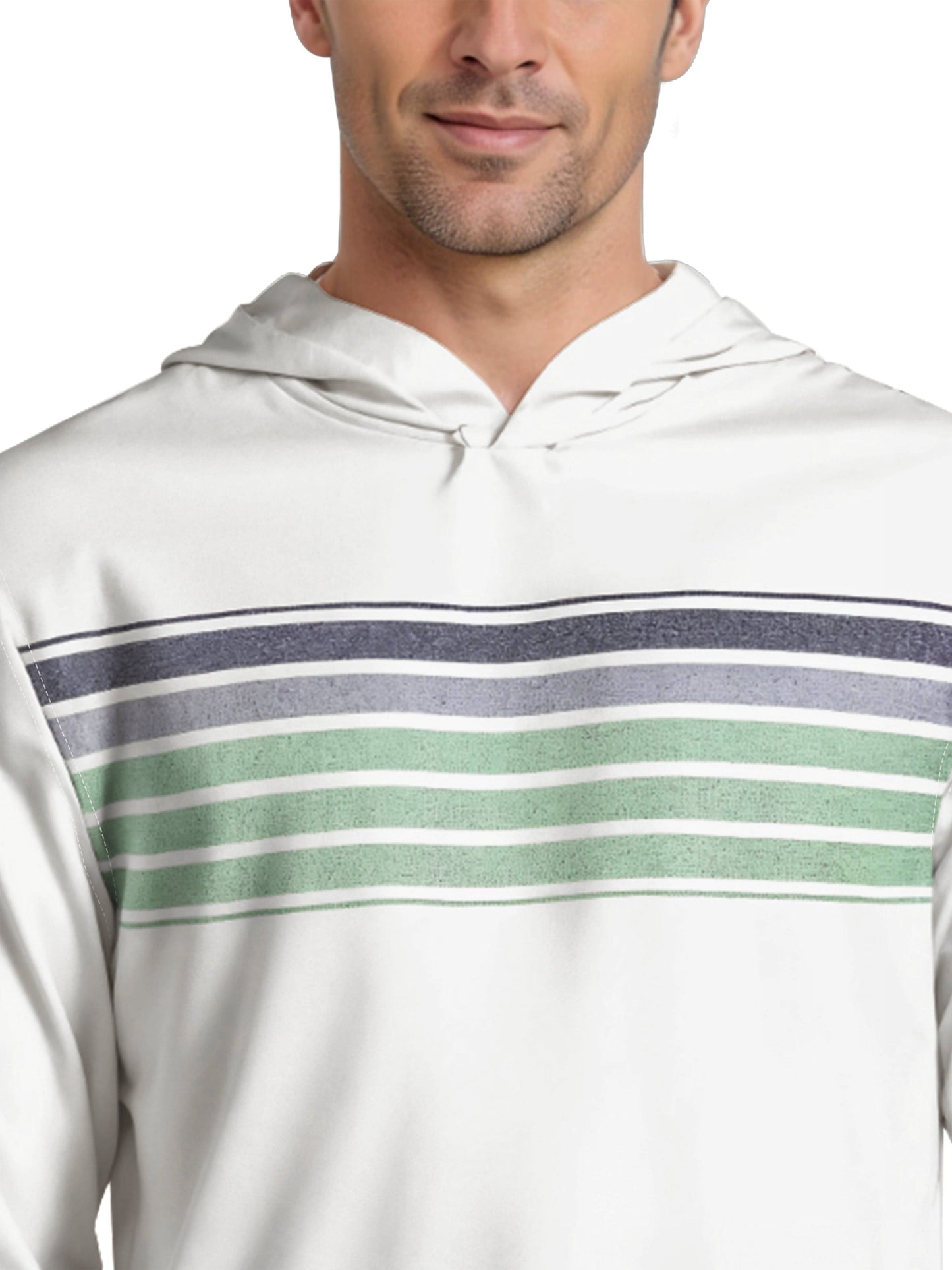 Men's Chest Stripe Printed Hoodie