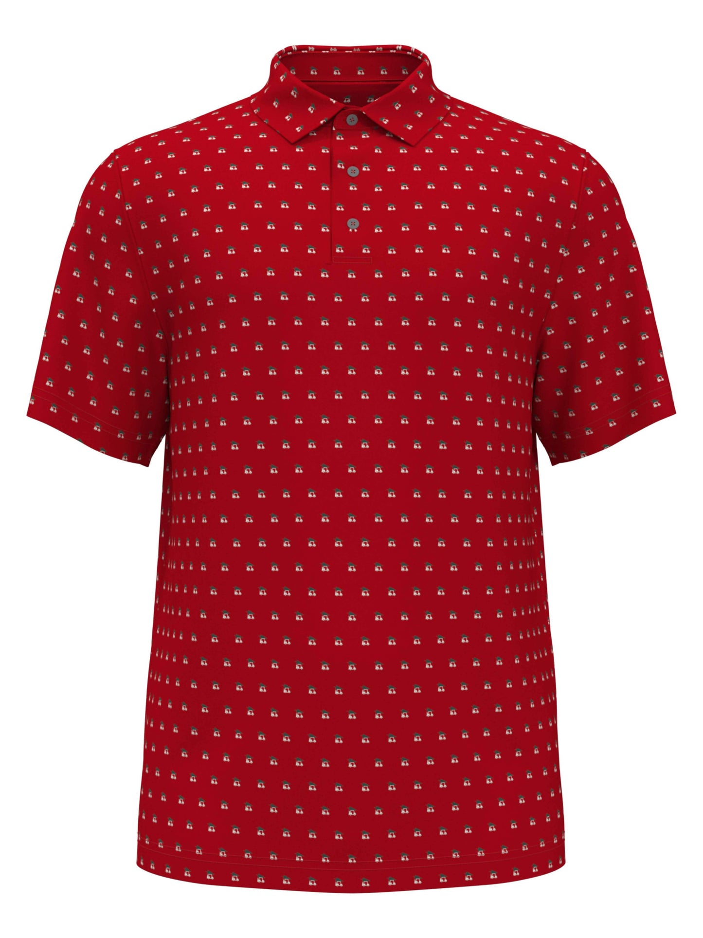 Men's Christmas Print Golf Polo