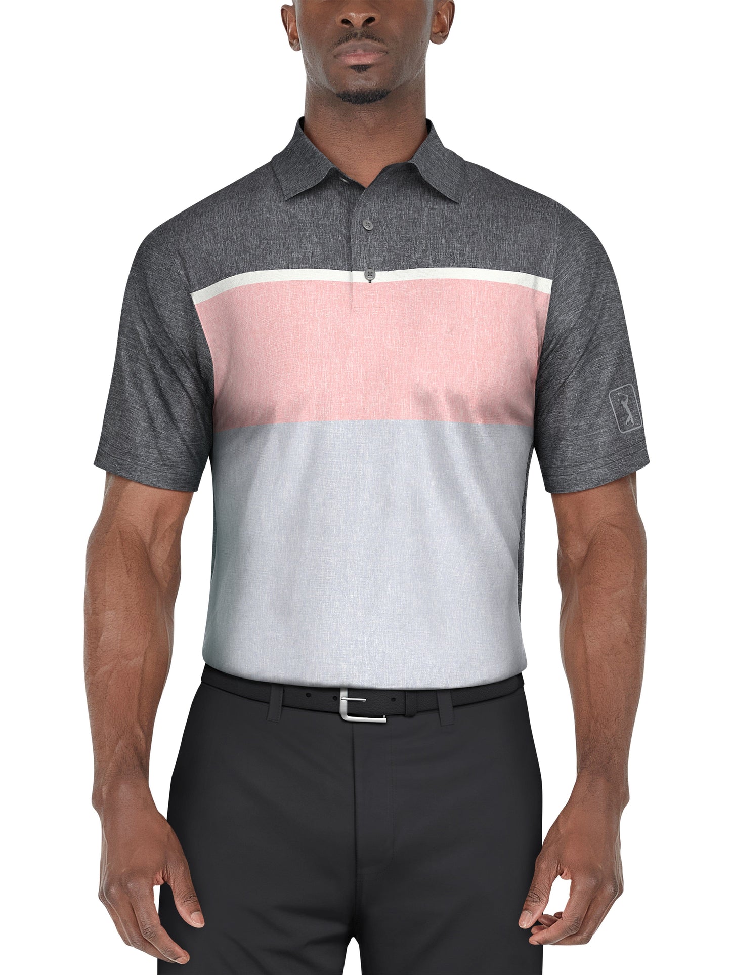 Color Block Golf Polo (Iron Gate)