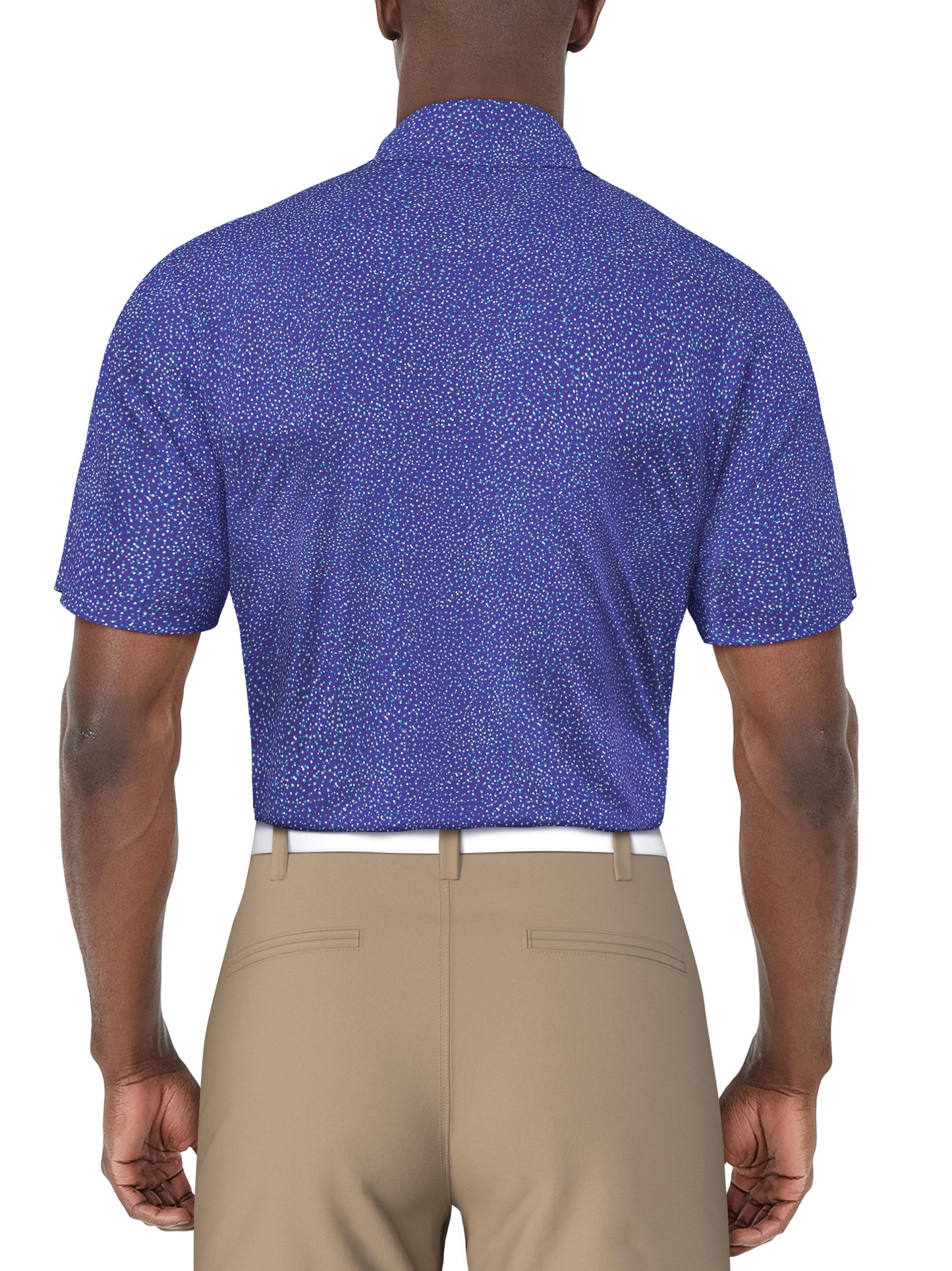 Men's Confetti Print Polo