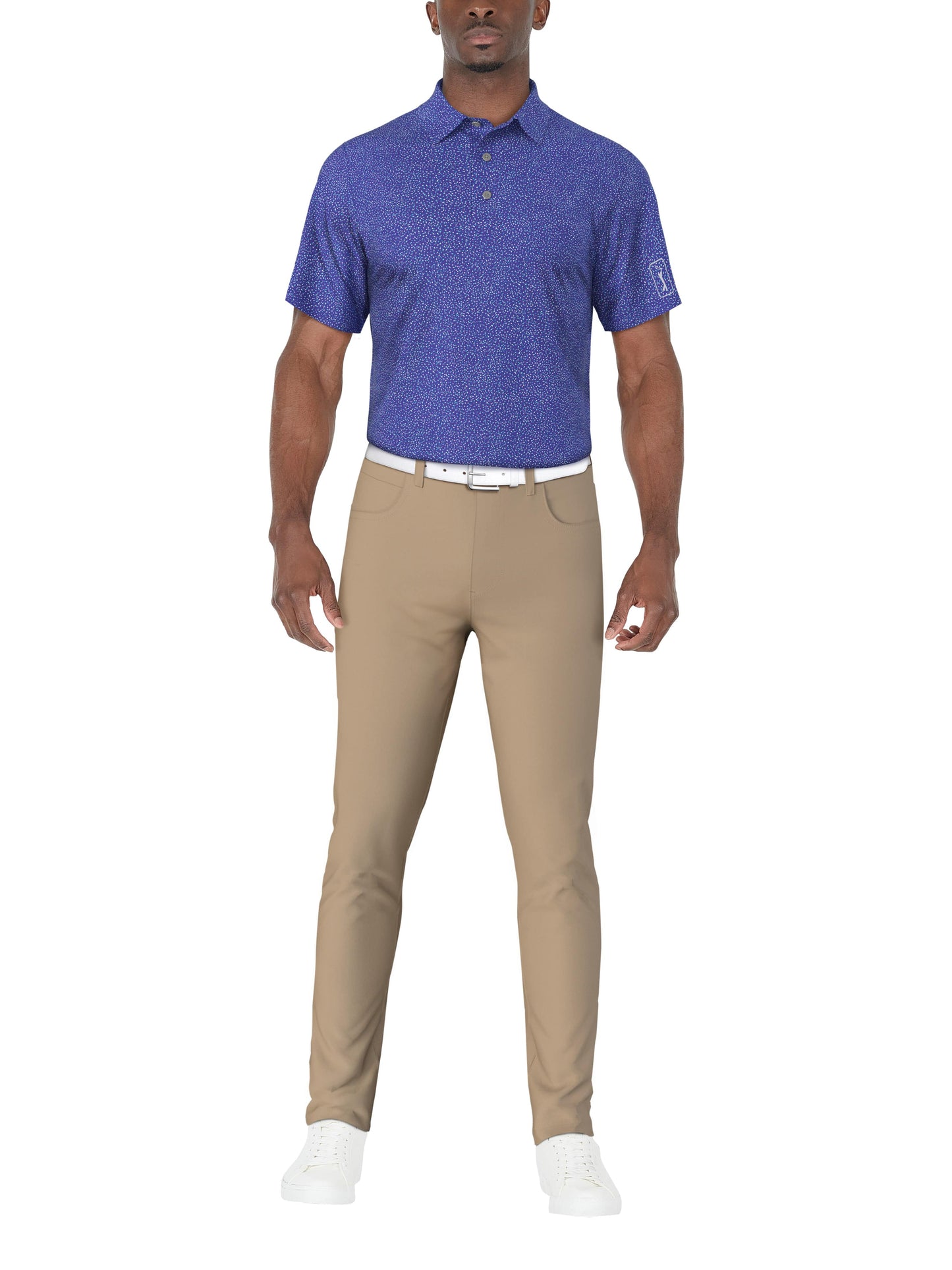 Men's Confetti Print Polo