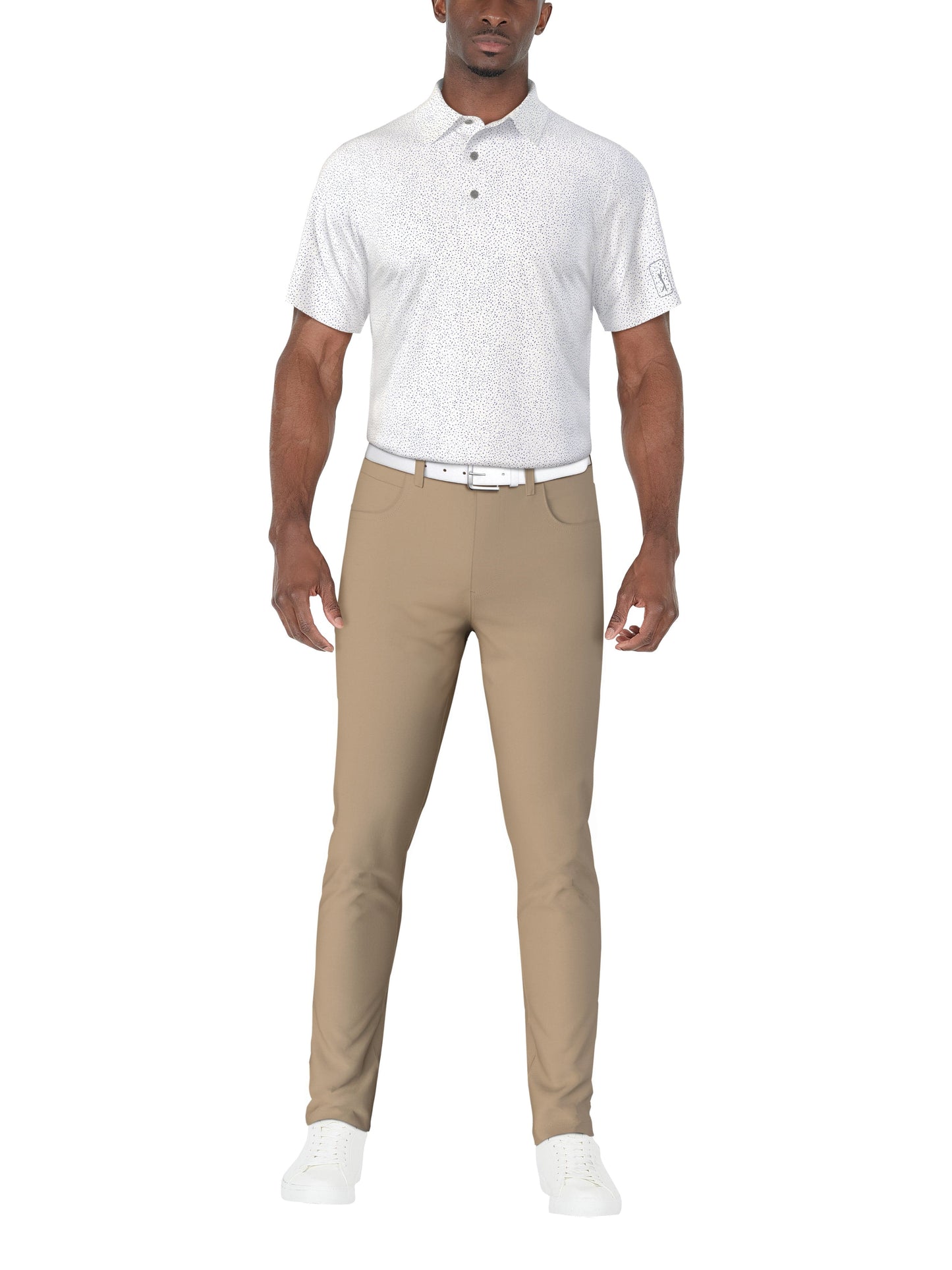 Men's Confetti Print Polo