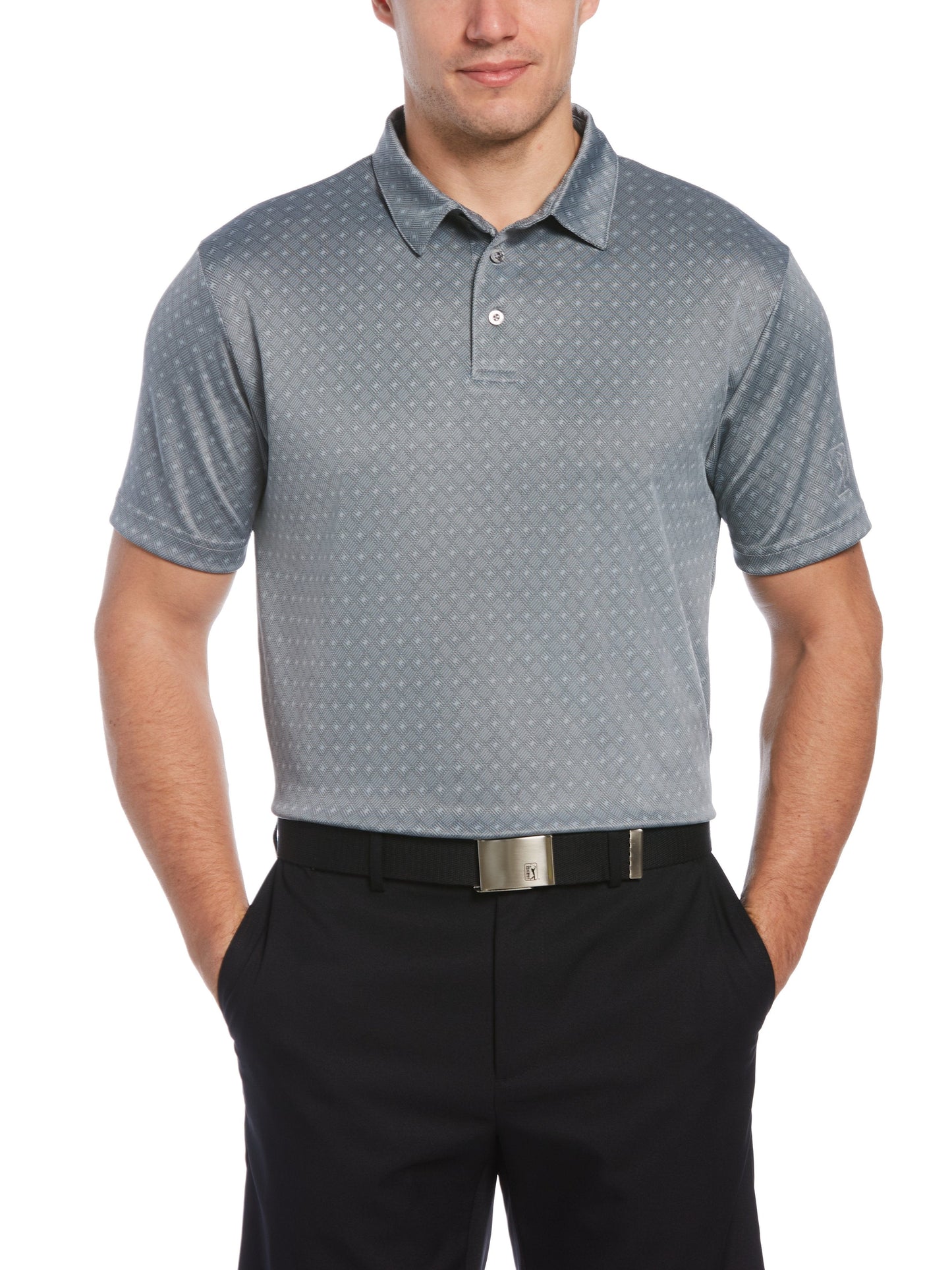Men's Diamond Jacquard Golf Polo