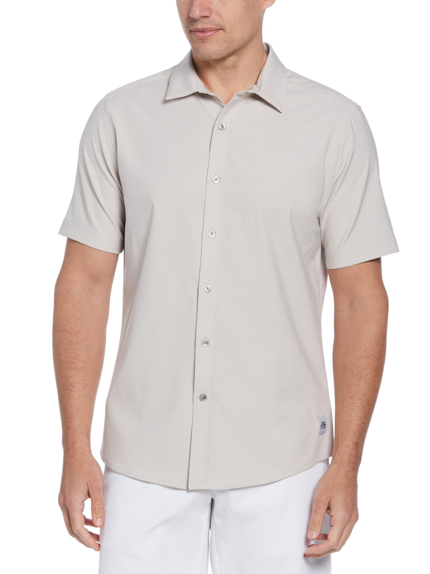 Eco Woven Coatfront Golf Shirt (Chateau Gray)
