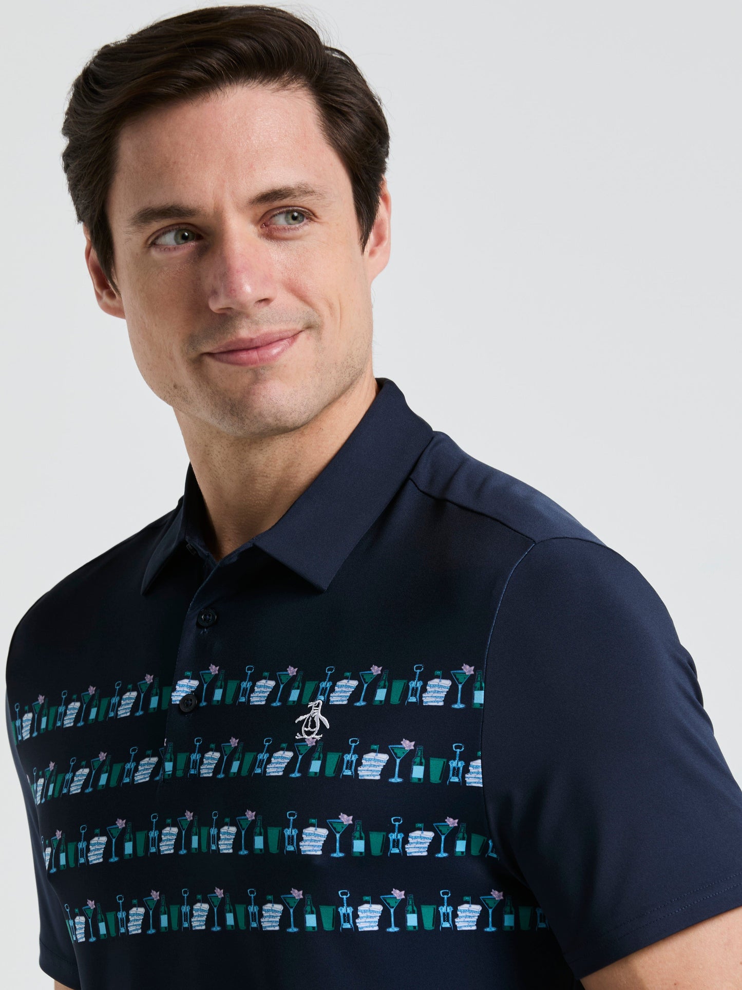 Men's Engineered Cocktail Novelty Golf Polo Shirt