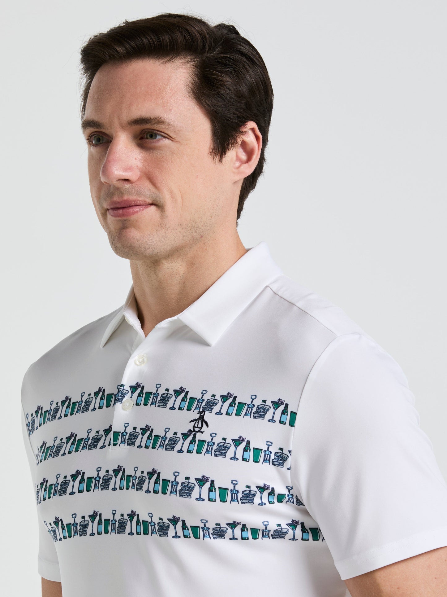 Men's Engineered Cocktail Novelty Golf Polo Shirt