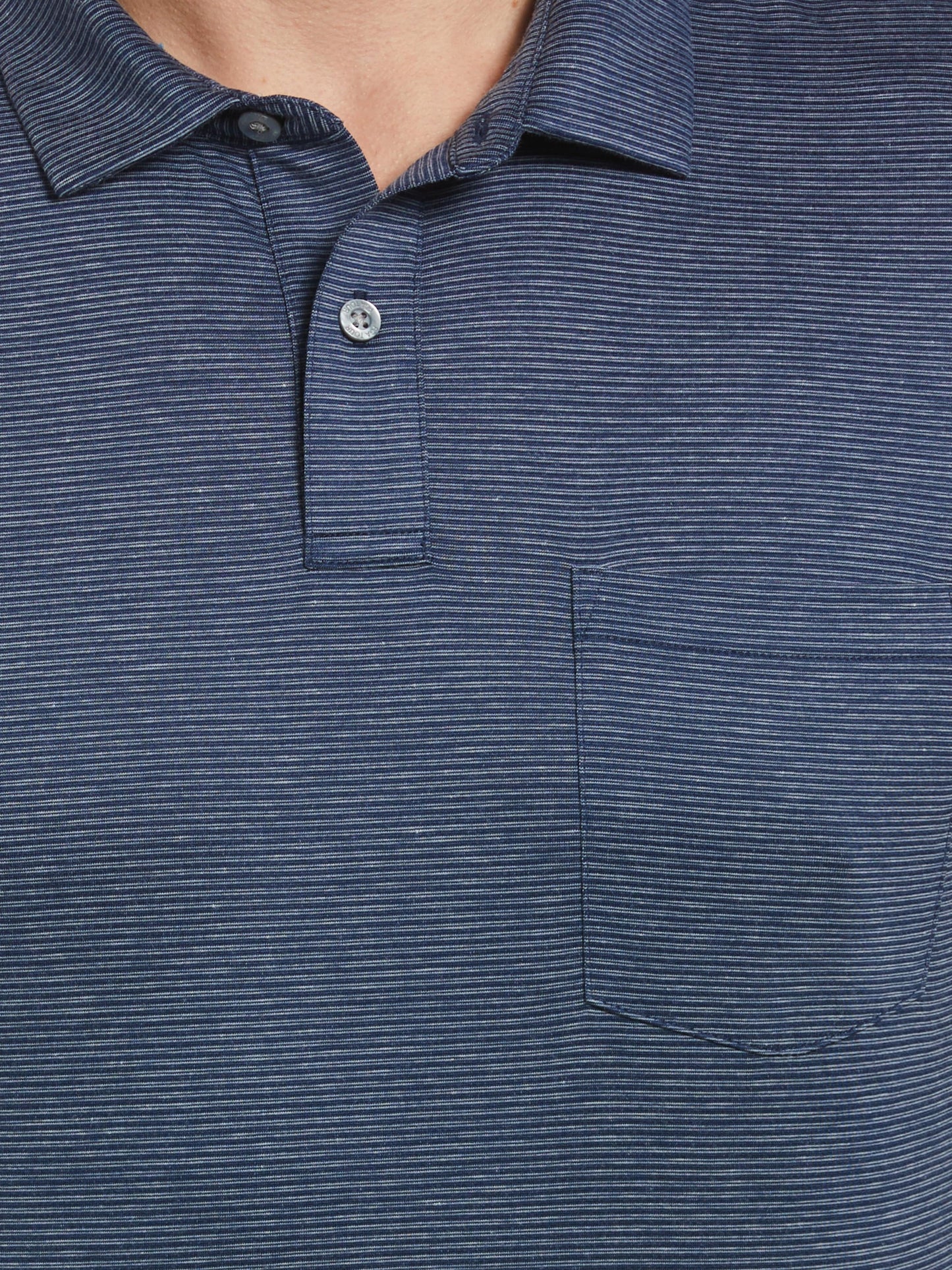 Men's Fine Line Eco Golf Polo with Pocket
