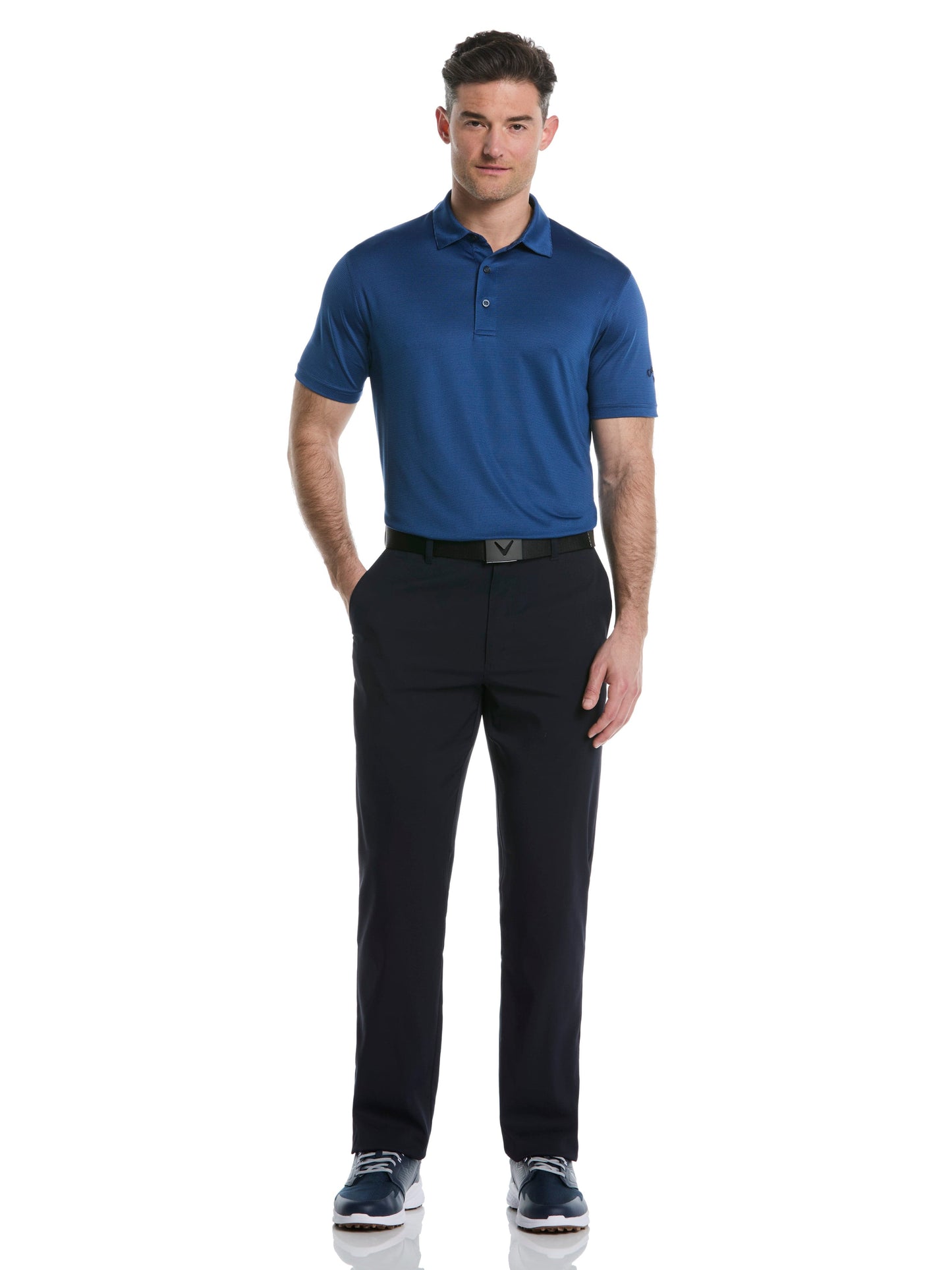 Men's Fine Line Stripe Golf Polo