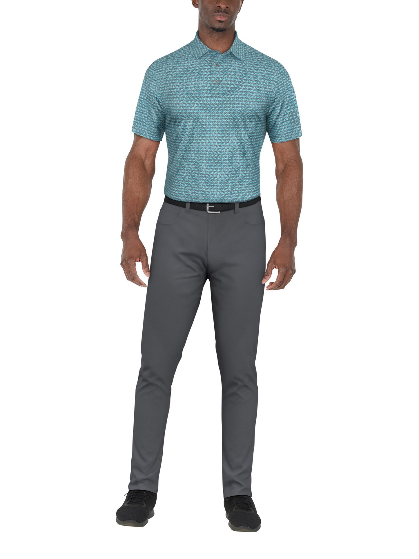 Men's Flamingo Geo Printed Polo