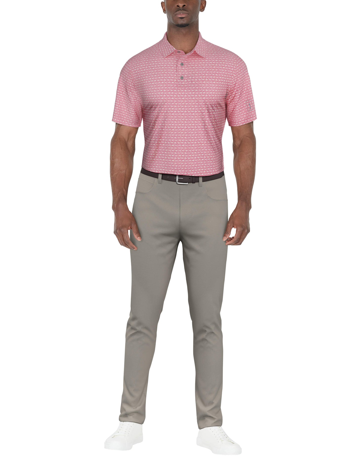 Men's Flamingo Geo Printed Polo