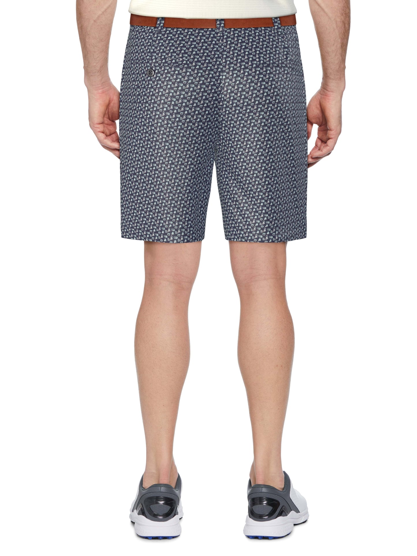 Men's Flat Front Adjustable Waistband Refreshments Printed Short