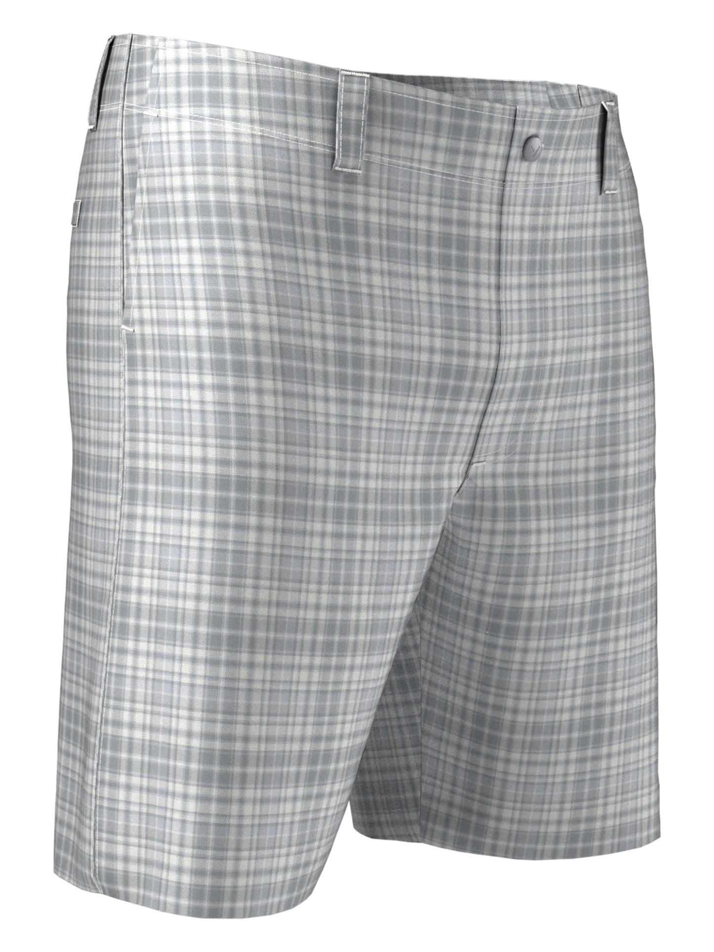 Men's Flat Front Plaid Golf Short