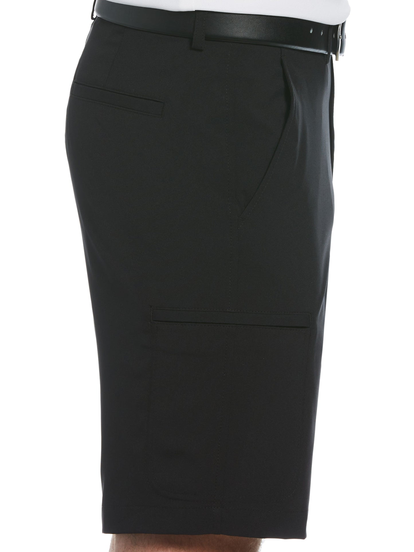 Men's Flat Front Solid Golf Short with Cargo Pocket