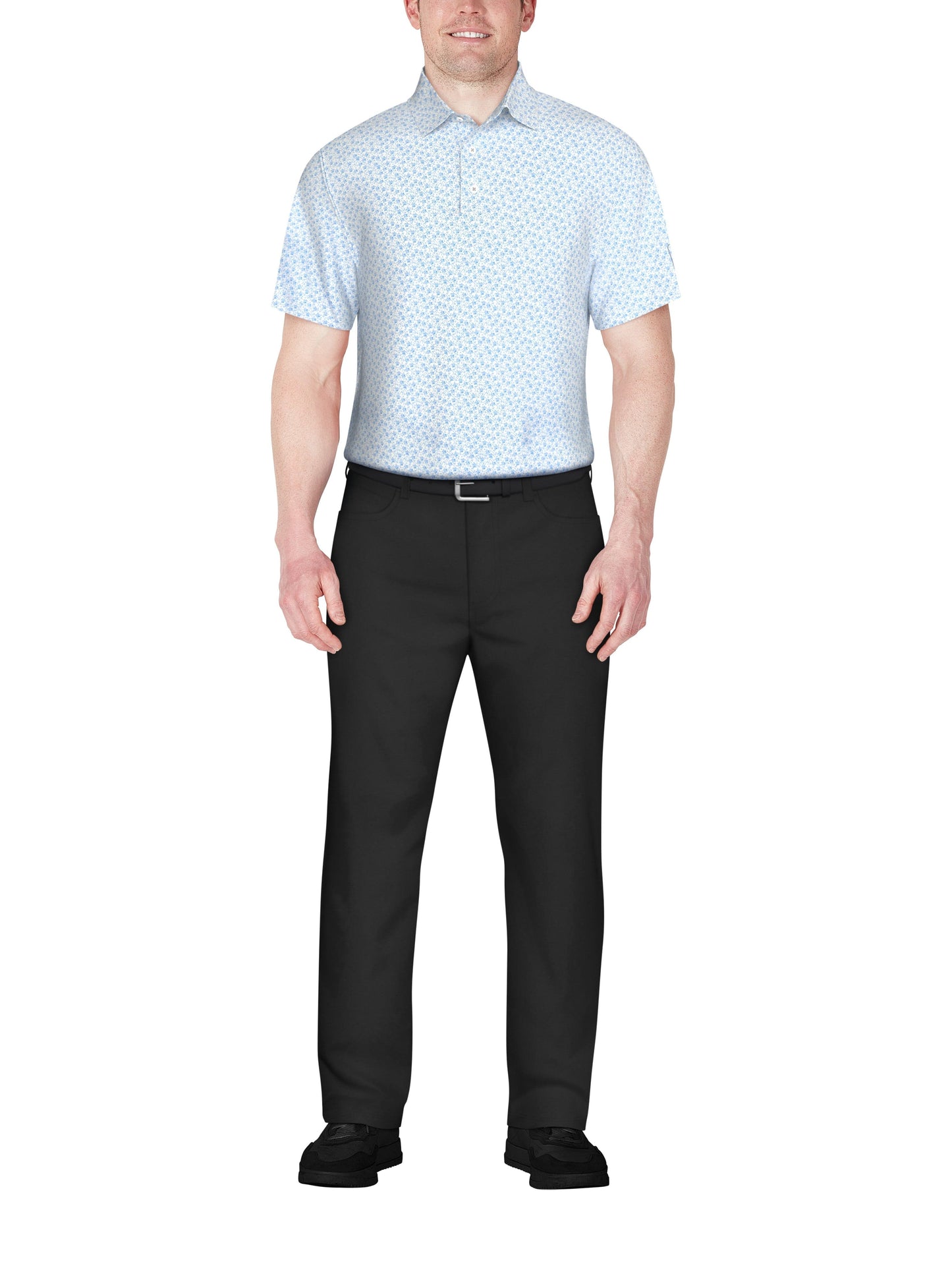 Men's Floral Print Golf Polo