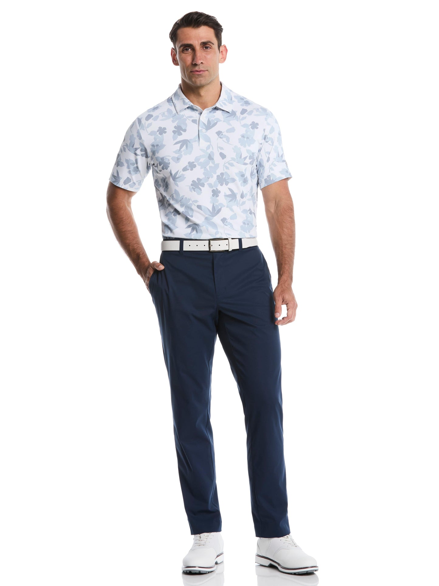 Men's Floral Printed Polo