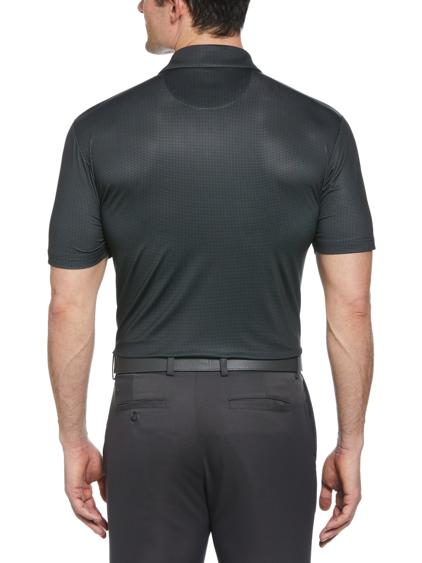 Men's Gingham Print Golf Polo