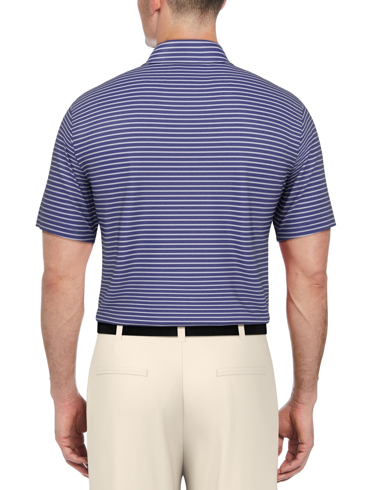 Men's Heather Feeder Stripe Golf Polo