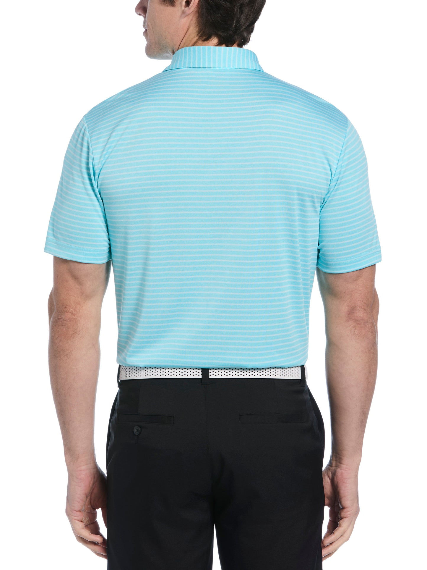 Men's Heather Feeder Stripe Golf Polo