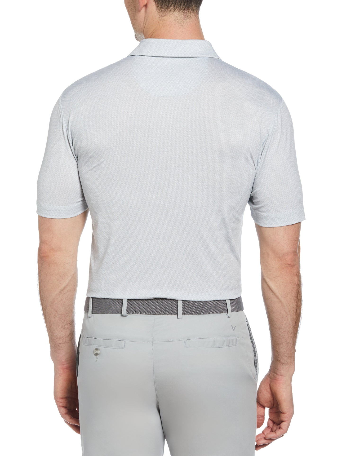 Men's Heather Geo Print Golf Polo