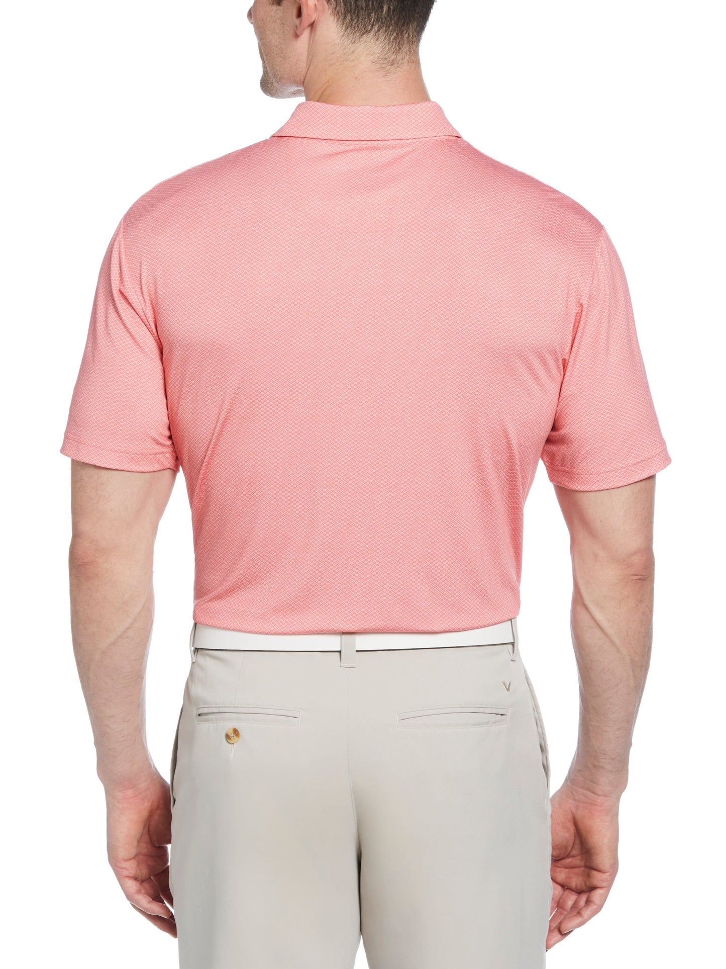 Men's Heather Geo Print Golf Polo