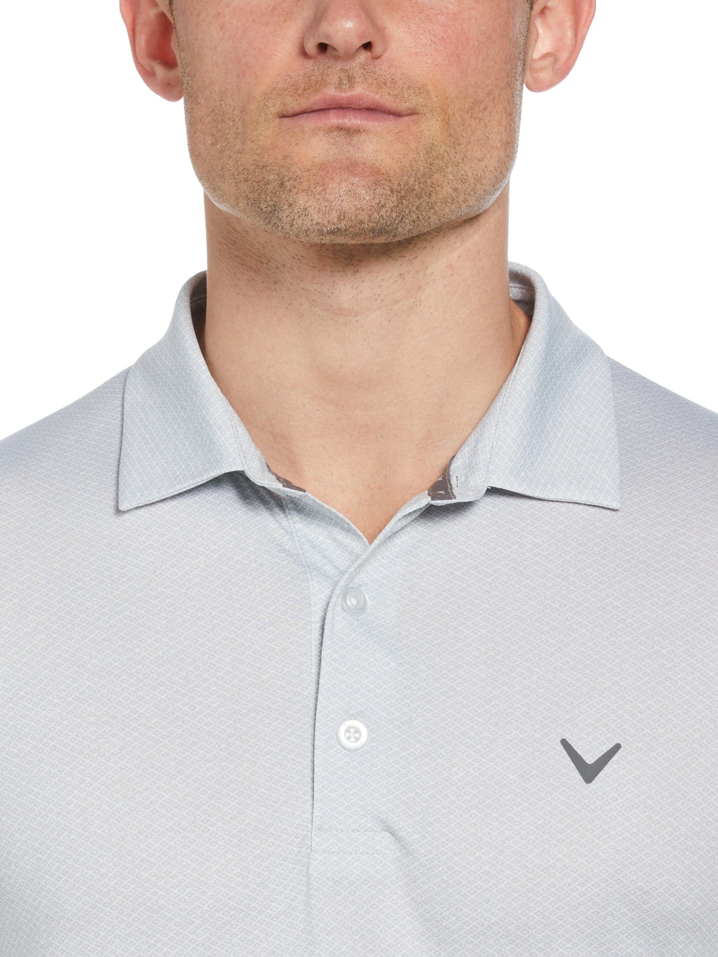 Men's Heather Geo Print Golf Polo