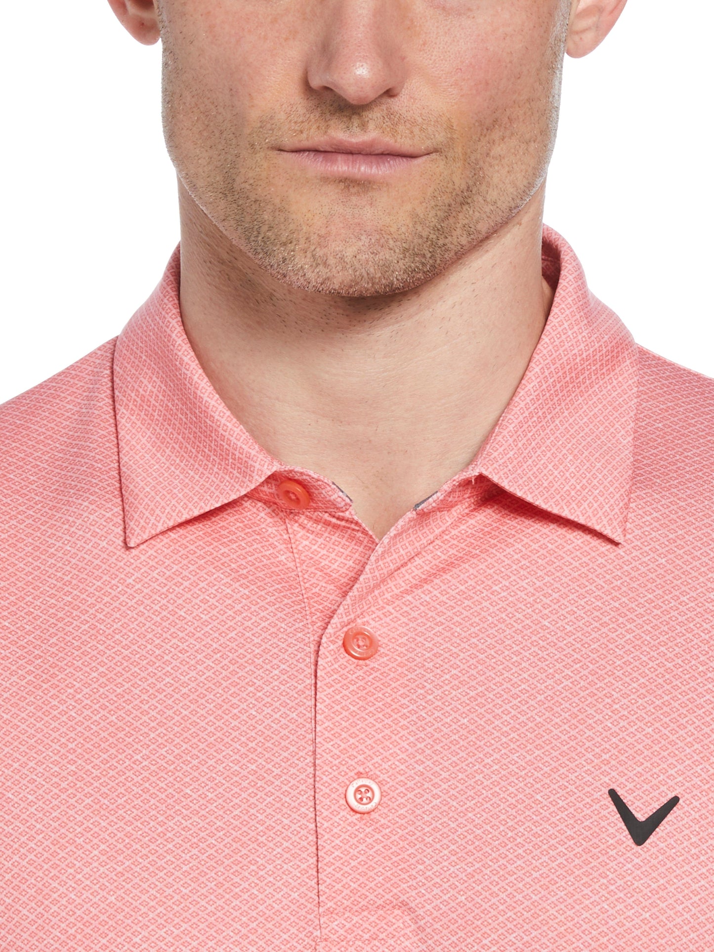 Men's Heather Geo Print Golf Polo