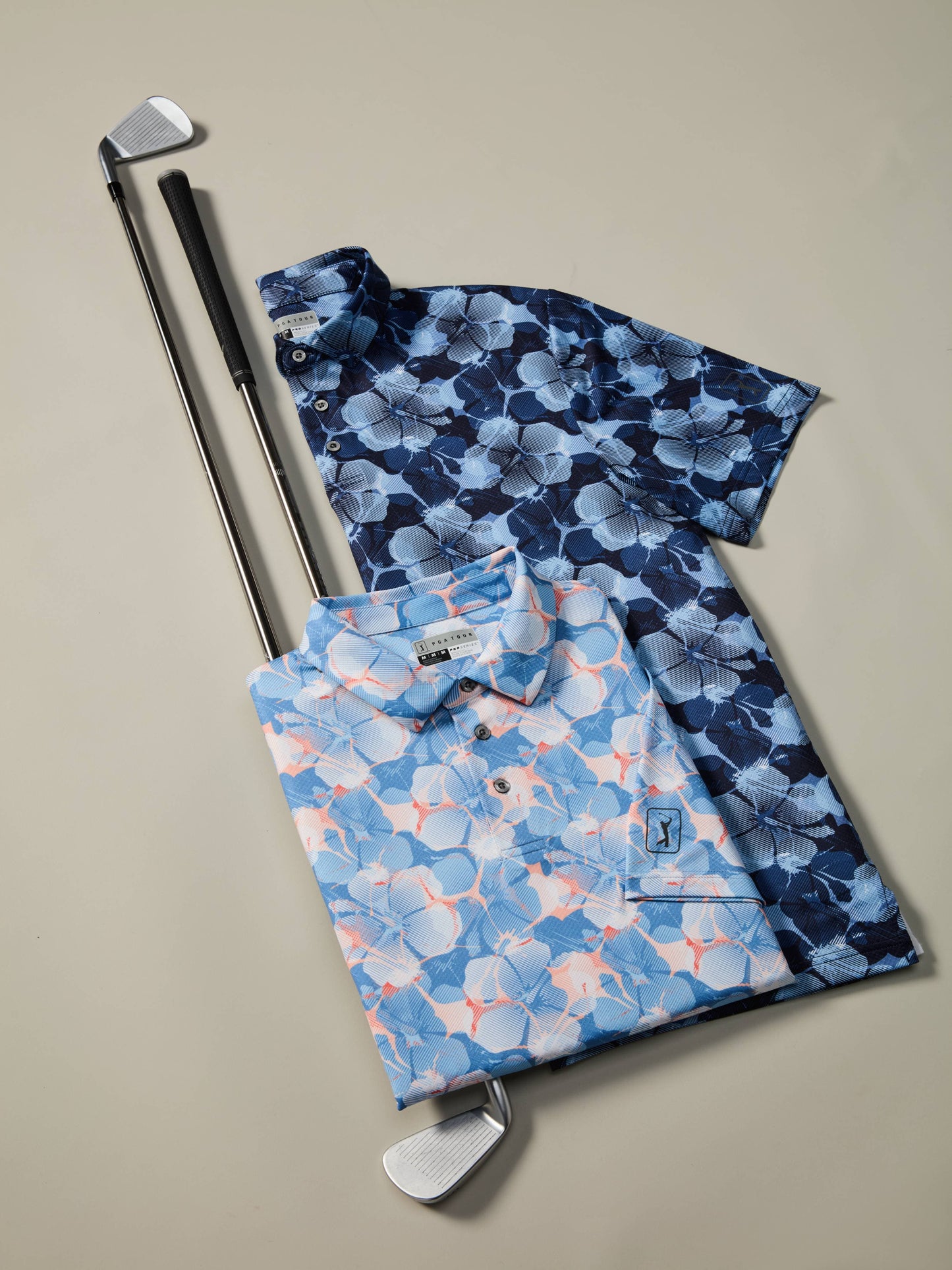 Men's Hibiscus Print Polo