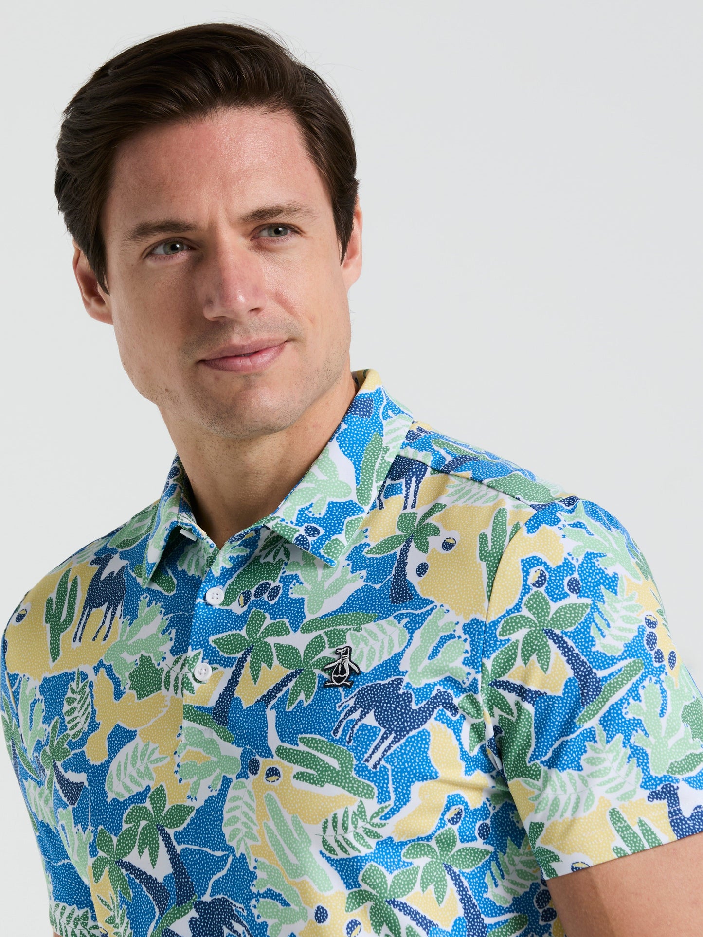 Men's Ibiza Print Golf Polo