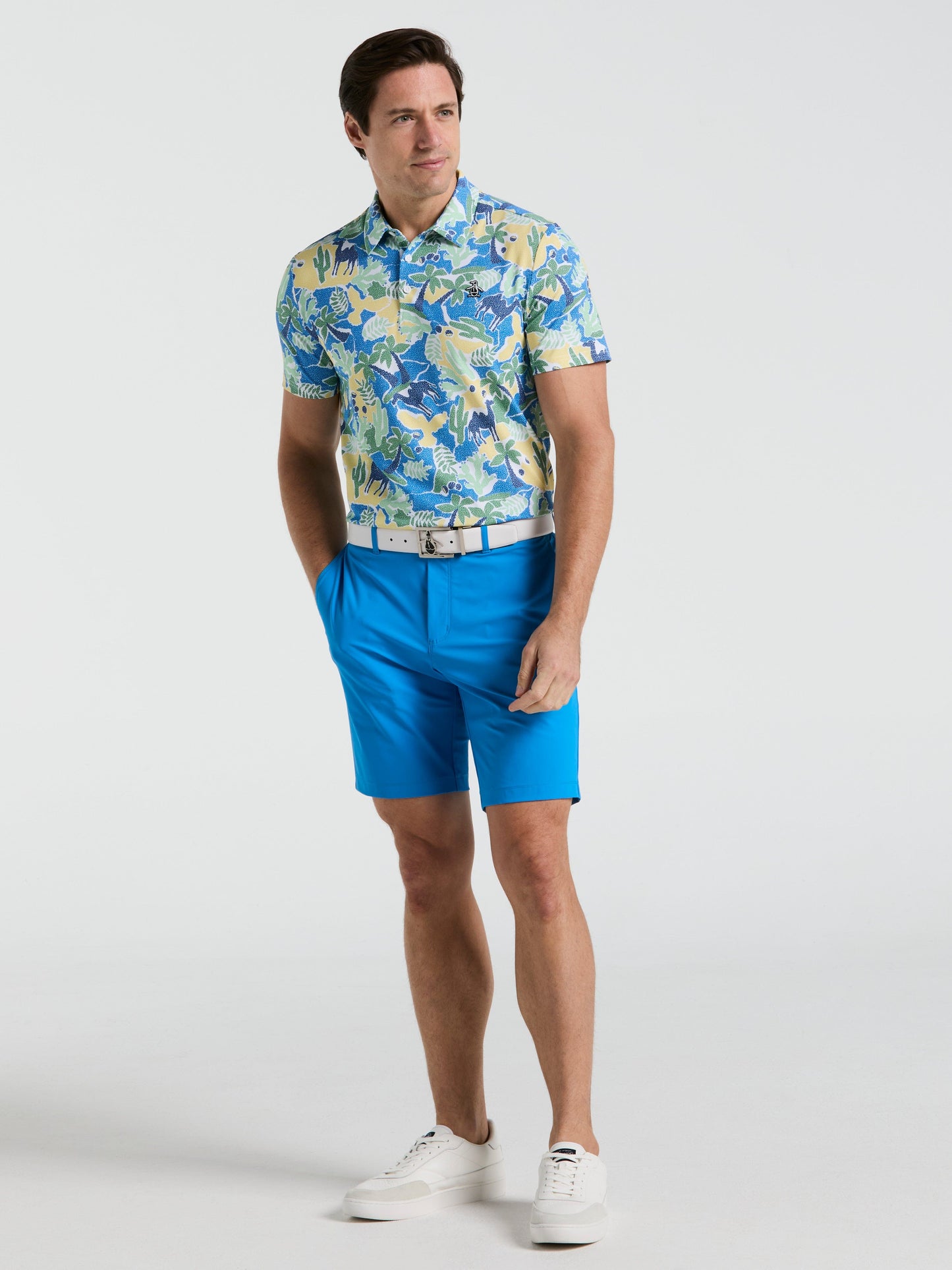 Men's Ibiza Print Golf Polo