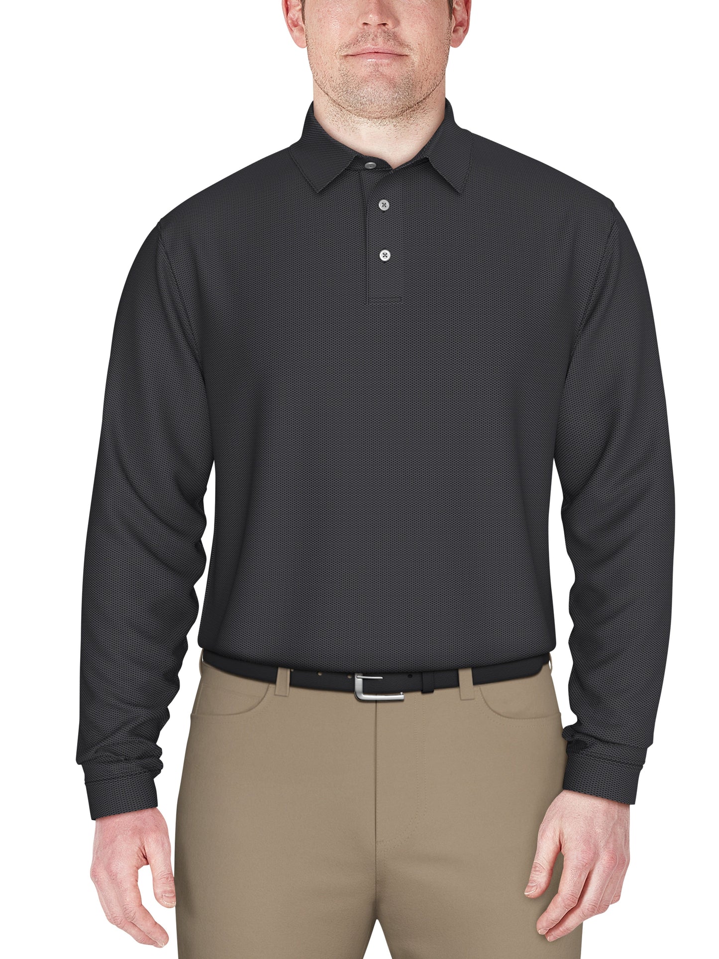 Jacquard Golf Polo (Caviar)