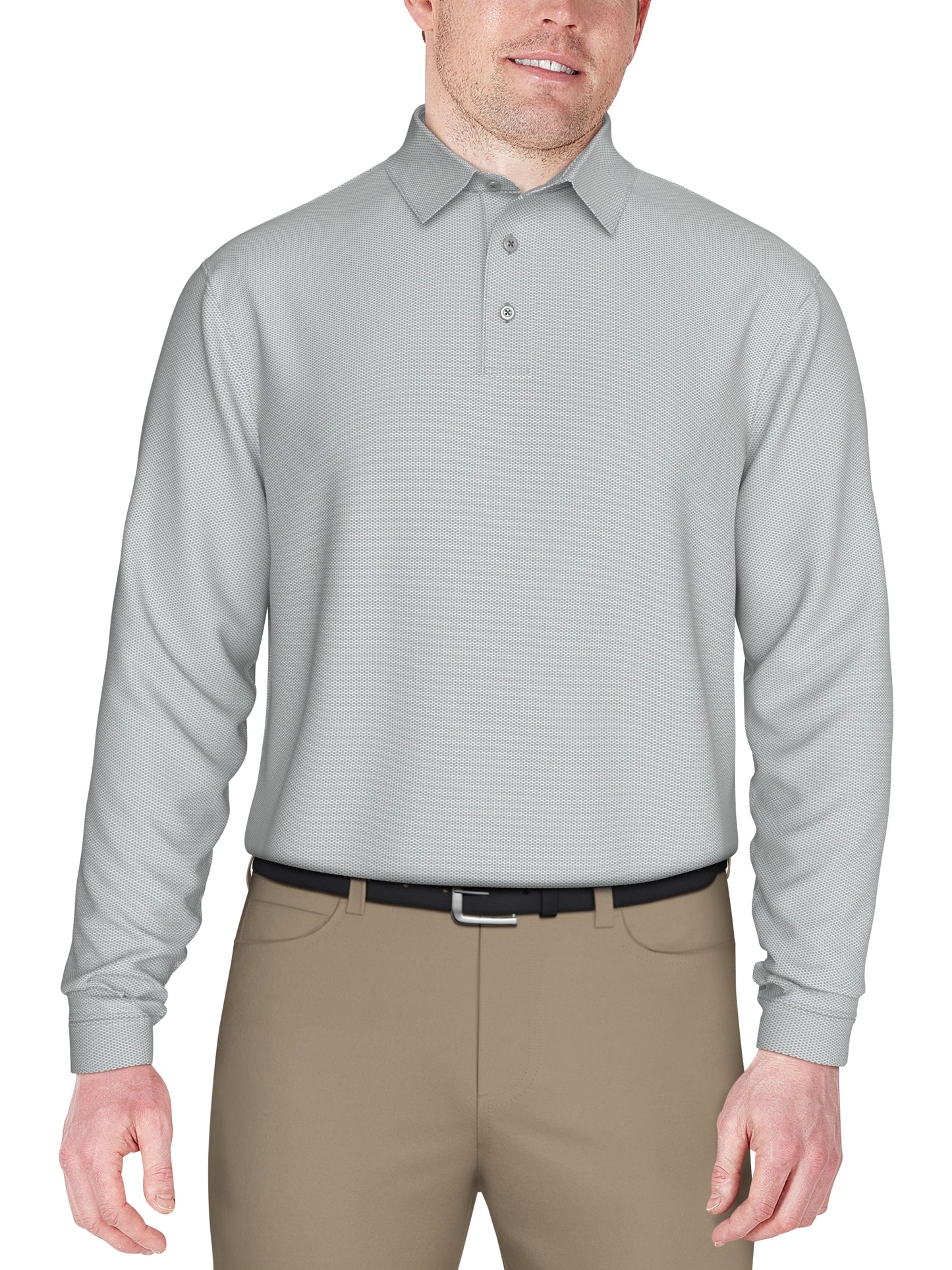 Jacquard Golf Polo (Quarry)