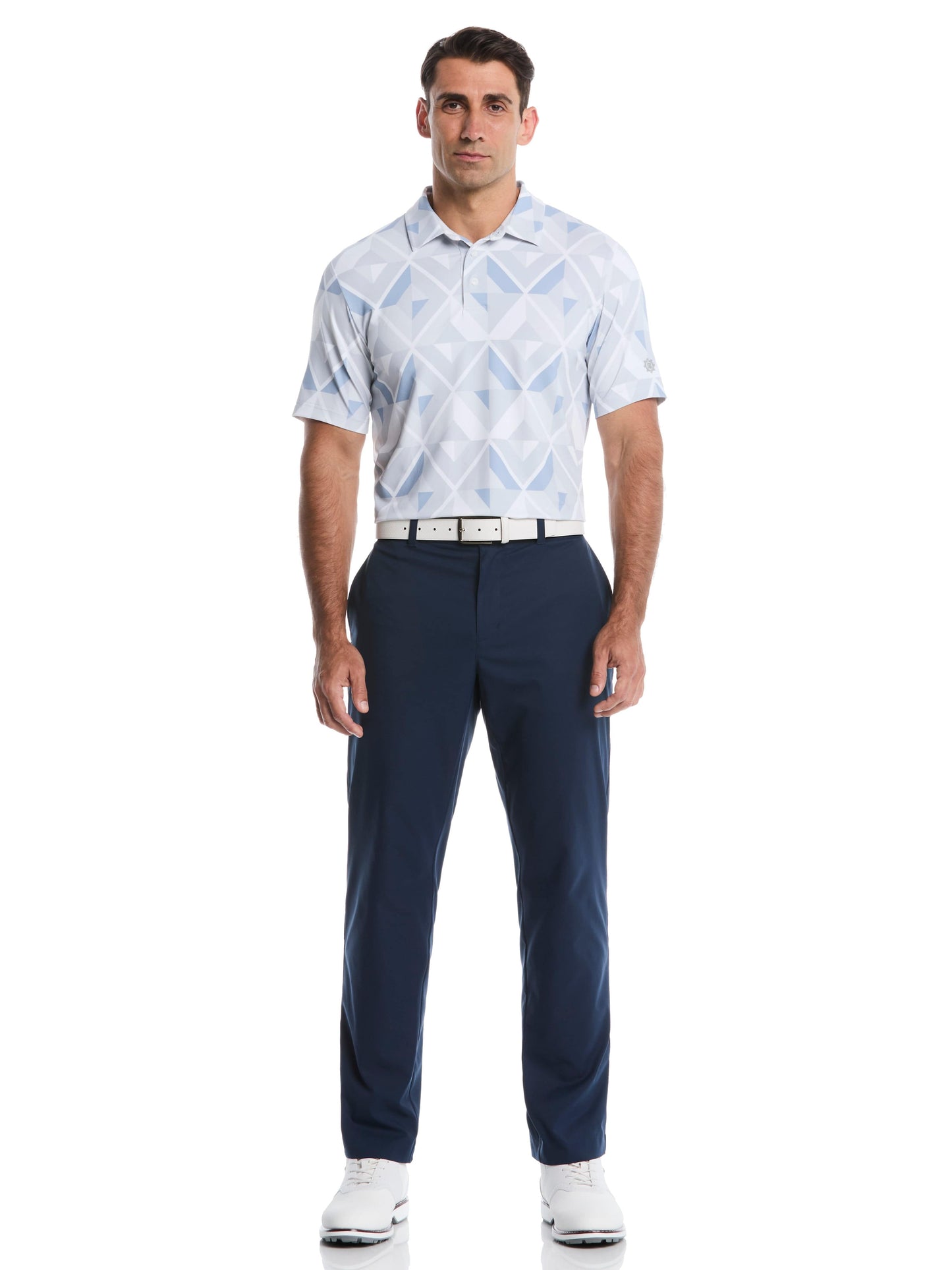 Men's Large Scale Geo Print Polo
