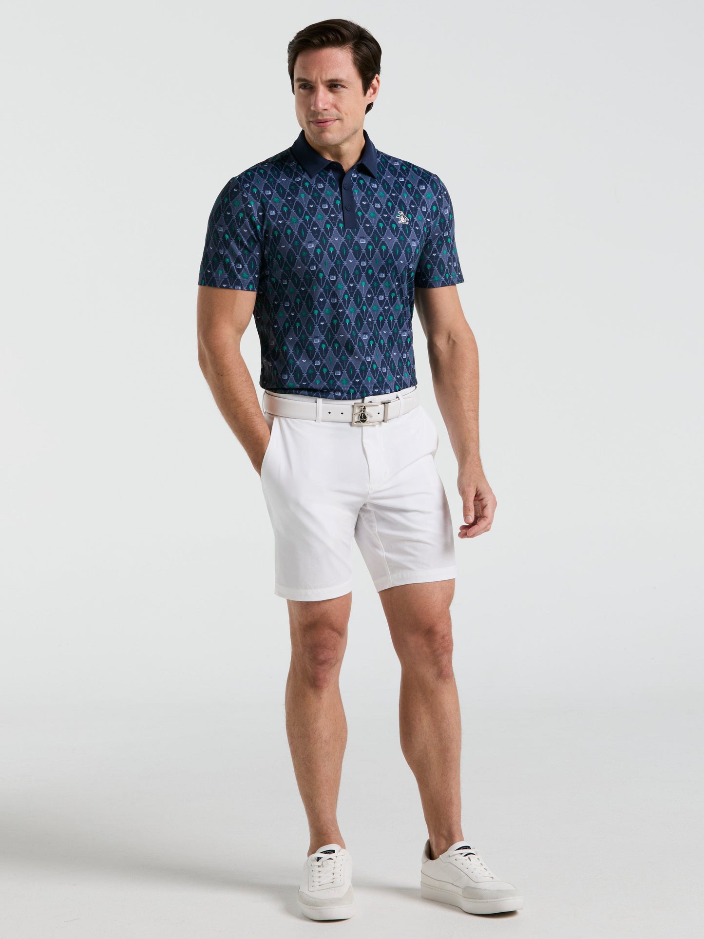 Men's Lattice Cocktail Earl Print Golf Polo