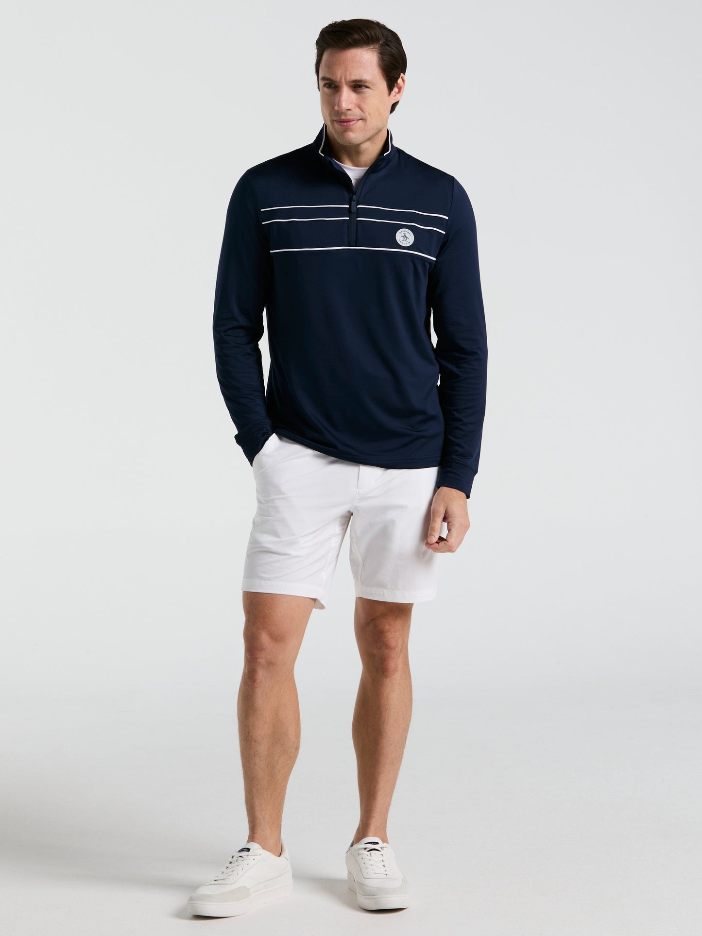 Men's Lightweight 1/4" Zip Corded Pullover Golf Base Layer
