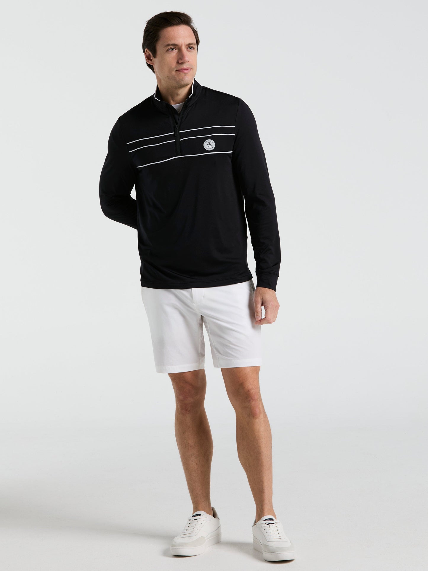 Men's Lightweight 1/4" Zip Corded Pullover Golf Base Layer