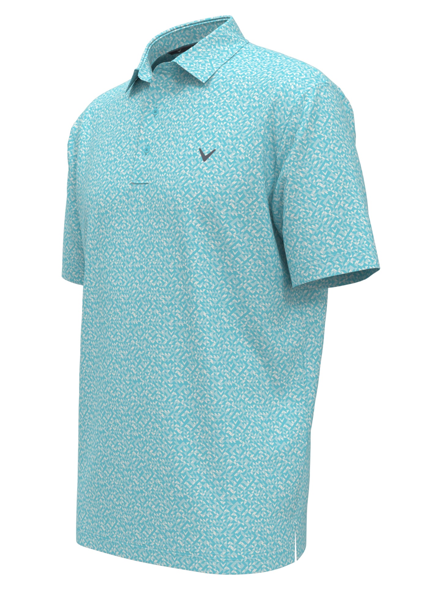 Men's Linear Chevron Print Golf Polo
