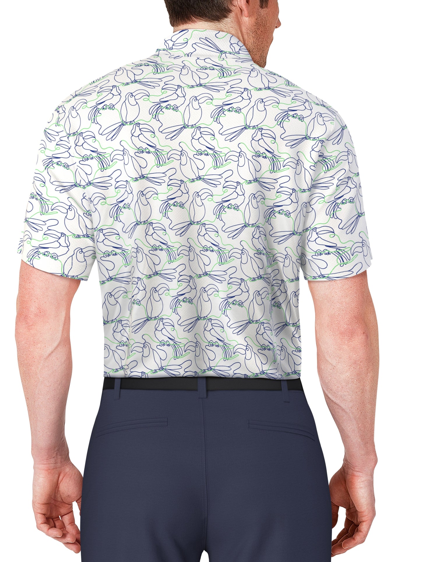 Men's Linear Toucan Printed Polo